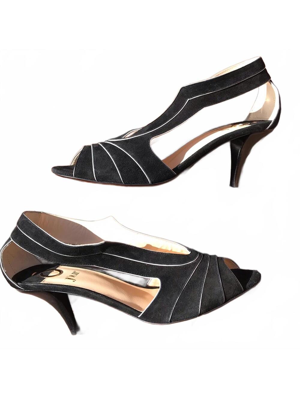 O'Jour Peep Toe Black D'Orsay Heels Pumps Heels by | EU 37.5 (6.5/7) | Designer